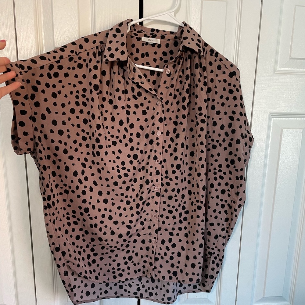 Light pink leopard blouse